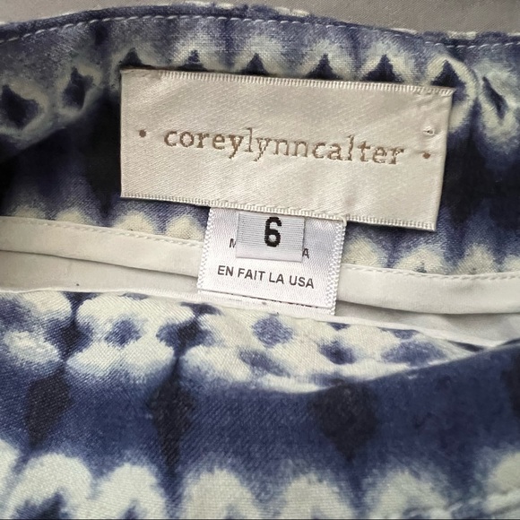 Anthropologie Corey Lynn Calter Nalu High Waist Wide Leg Cropped Pant 6 Blue - Picture 12 of 13